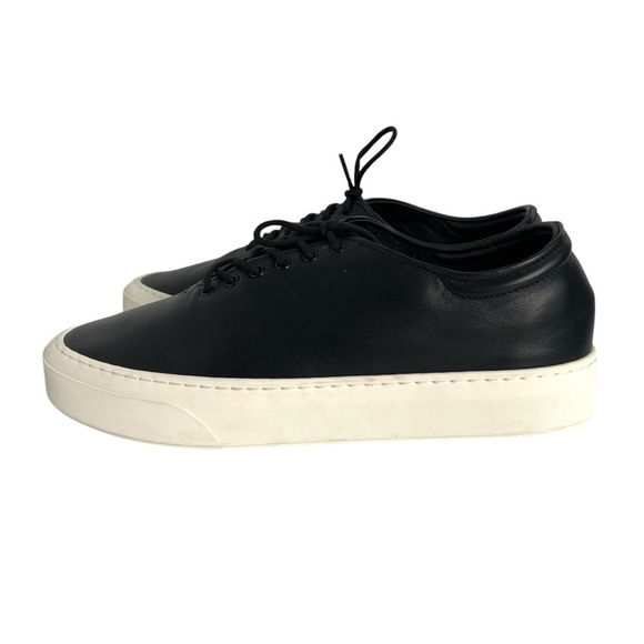 The Row Marie H Lace-Up Sneaker in Leather Black Size 38.5 - Picture 8 of 16